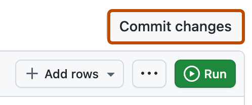 Screenshot of the commit changes button. The commit changes button is highlighted.